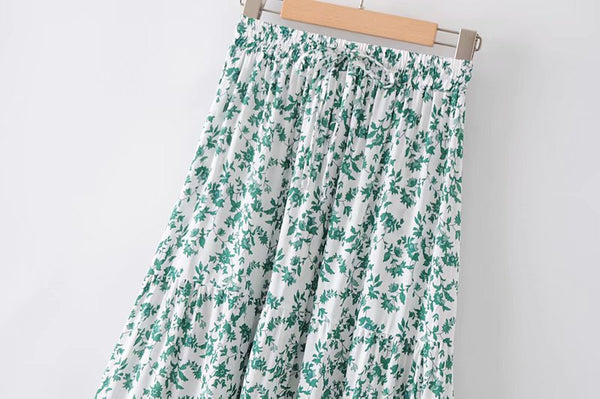 High Waist Ethnic Print Slim Retro Skirt