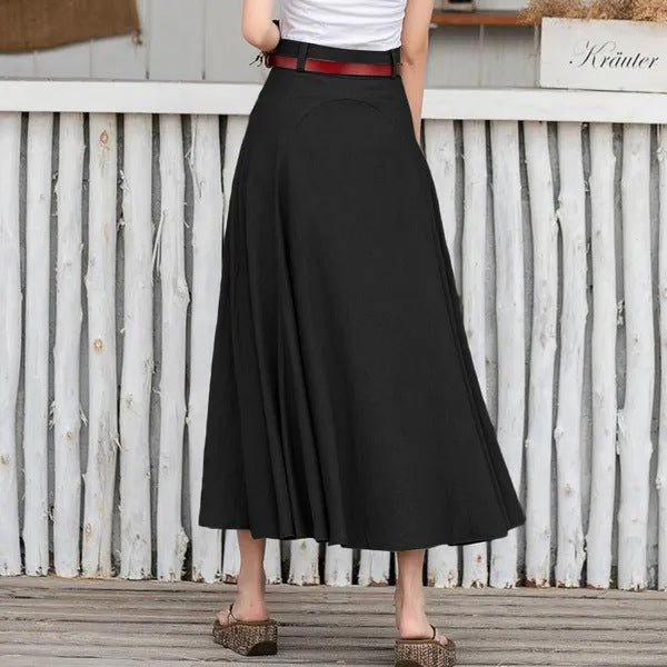 Hot Sale Fashion Ladies All-match Tutu A- Line Skirt High Waist Slimming Plus Size Long Dress